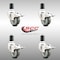 Service Caster 3 Inch 316SS Gray Poly Swivel 1-5/8 Inch Expanding Stem Caster Set Lock Brake SCC-SS316TTLEX20S314-PPUB-158-4 - alternate 2